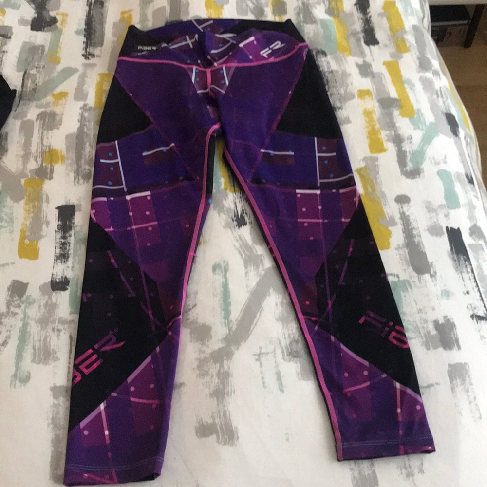 Fiber purple leggings one size fits all